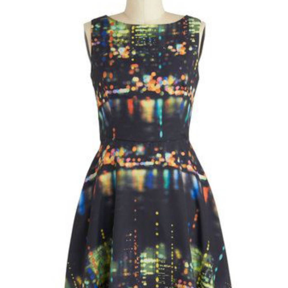 Modcloth Fervour City Lights Dress